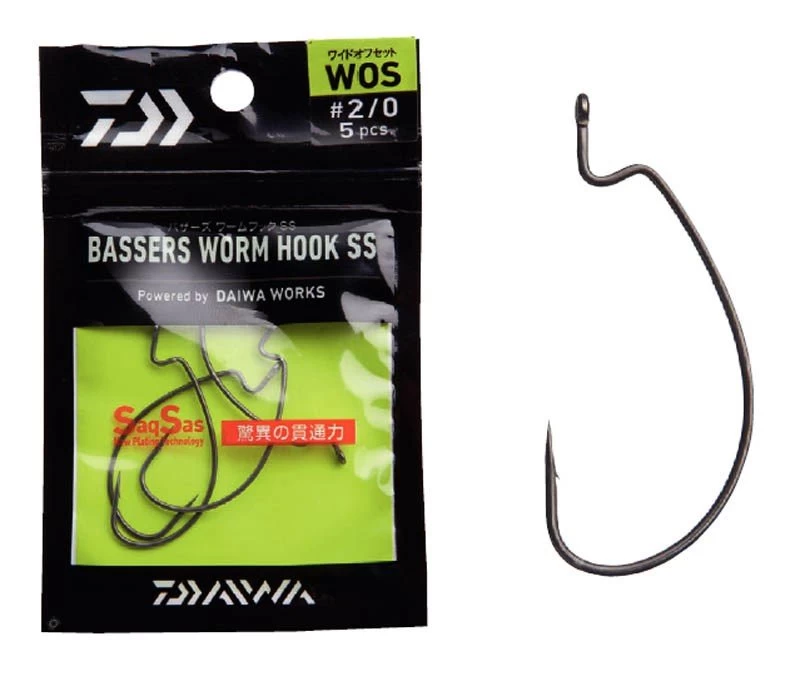 Daiwa Bassers Worm Hook Wos 2 Daiwa Bassers Worm Hook Wos